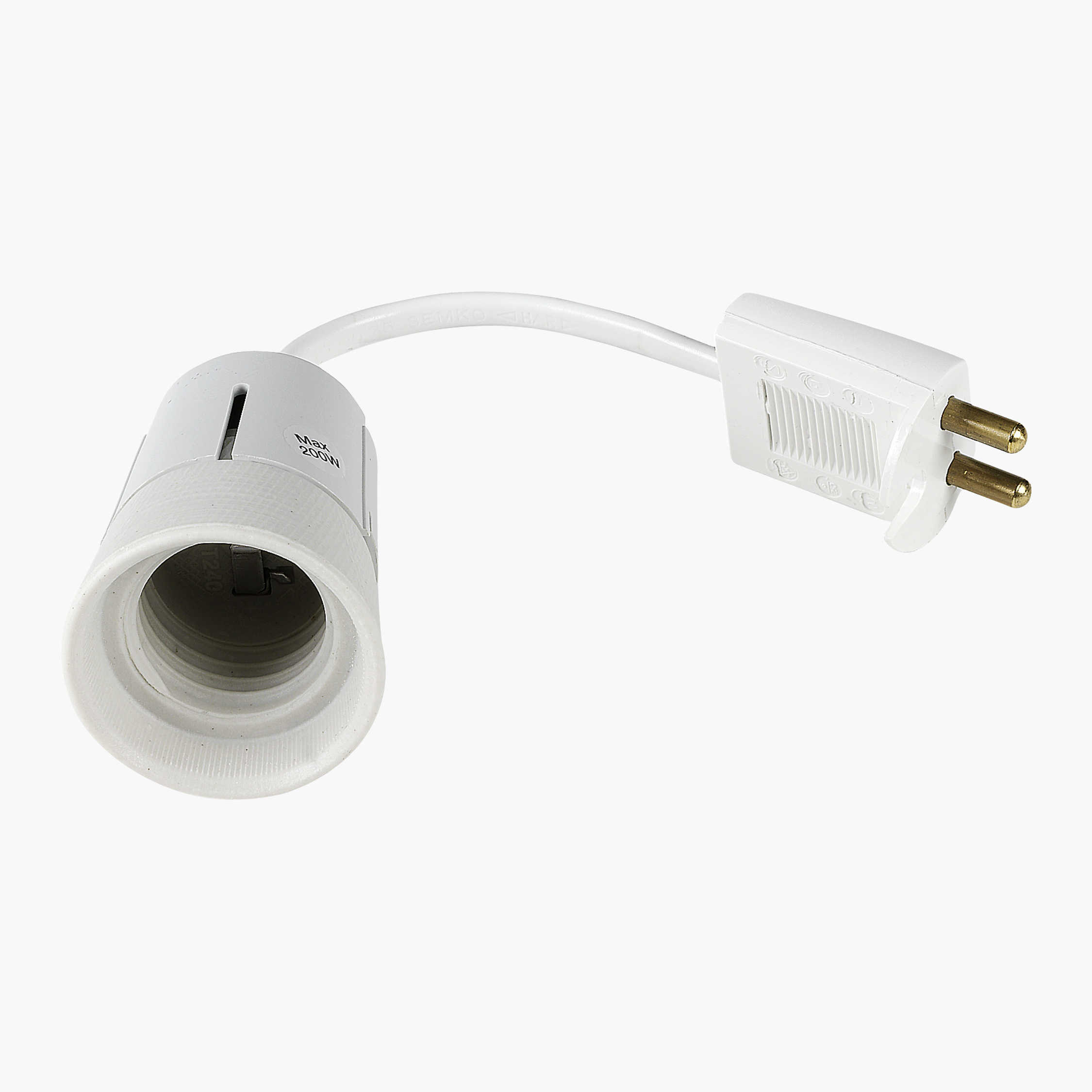 kwmobile E27 lightbulb socket with ceiling mounting 90cm Cable in white lamp cable ceiling light 