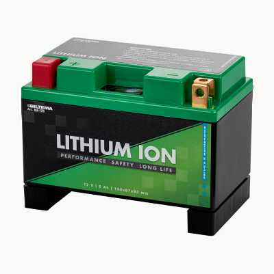 Litium LiFePO4, 12 V, 5 Ah, 150 x 65 x 130 mm - Biltema.dk