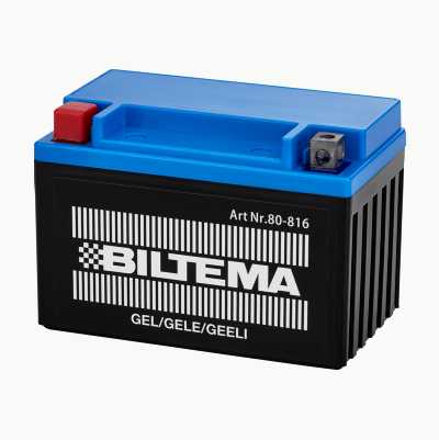 følelsesmæssig tilbagebetaling Broom MC-batteri Gel, 12 V, 14 Ah, 134 x 89 x 160 mm - Biltema.dk