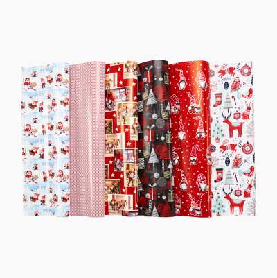 Kraft Christmas Wrapping Paper Rolls, Gift Wrapping Paper 5 Patterns 39x  17