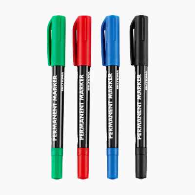 Marker pen for plastic surfaces 4 pack Biltema