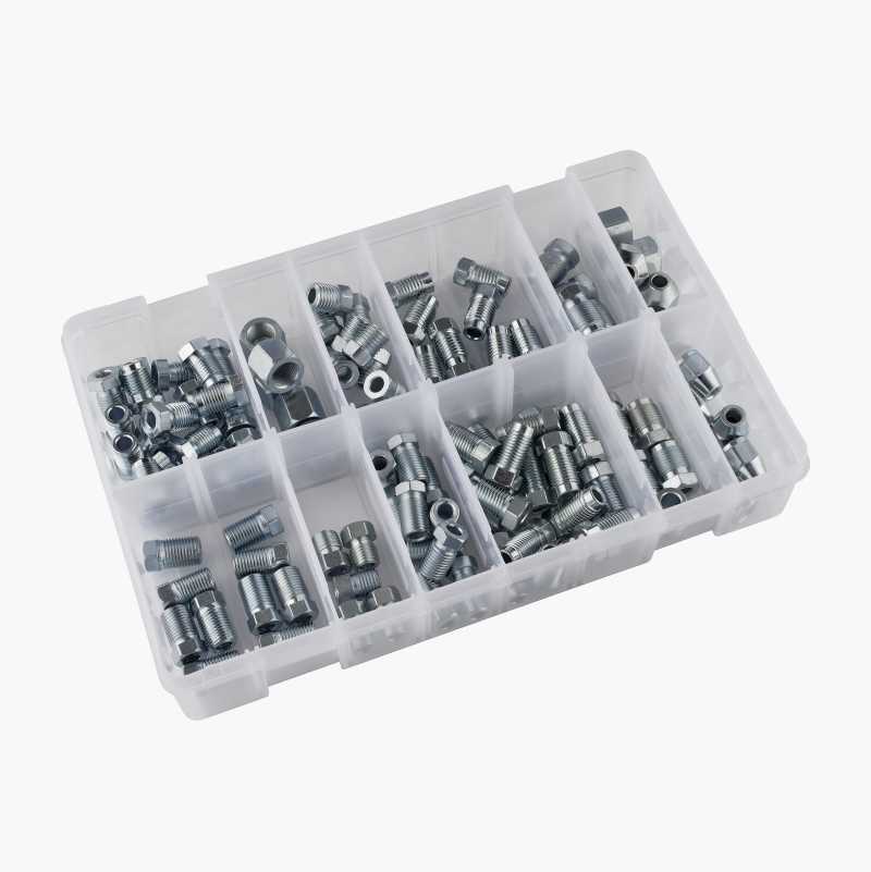 Brake pipe fittings, 110-pack