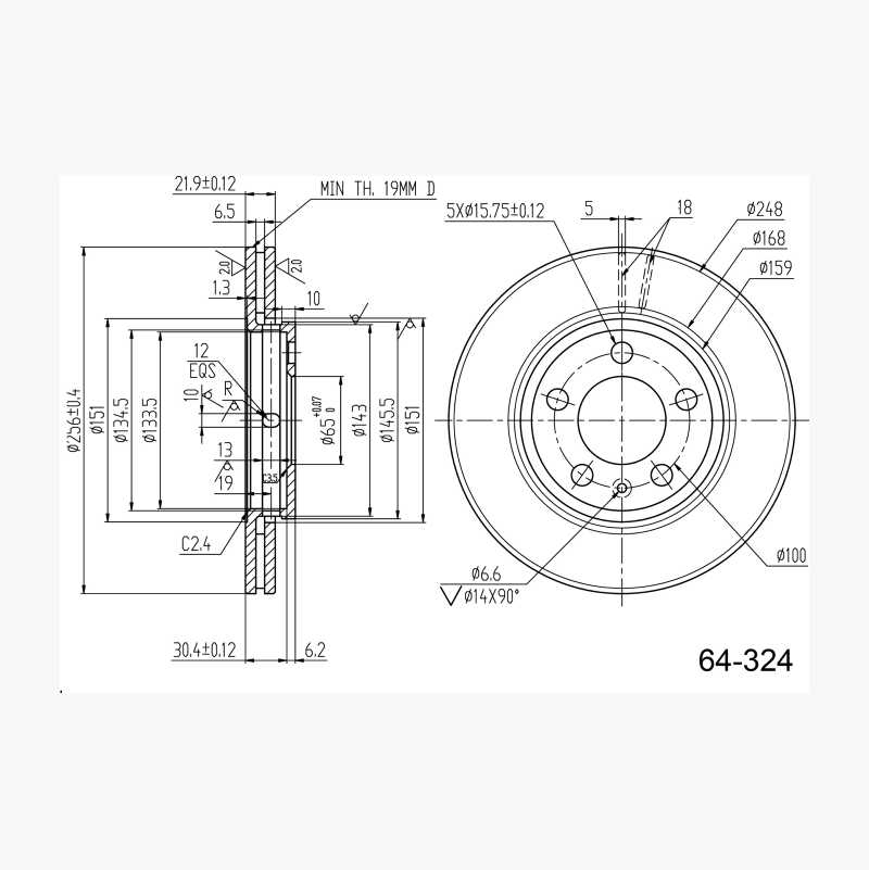 Car Disc Brake Dimensions