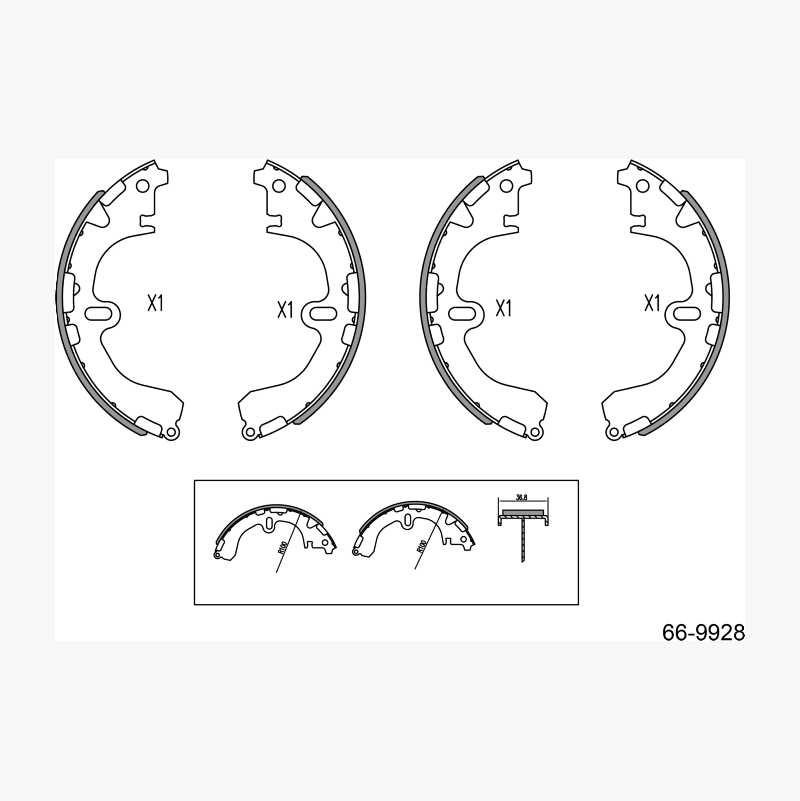 Brake shoe kit, Asbestos free