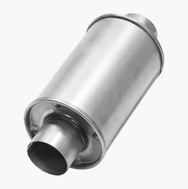 Silencer, aluminised steel, 76 mm