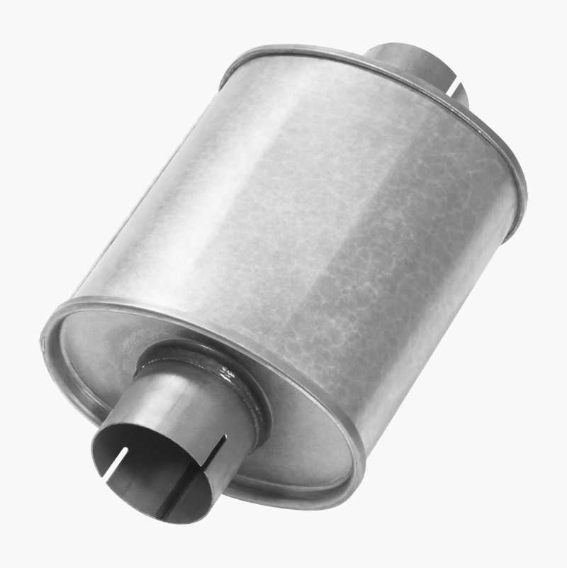 Silencer, aluminised steel, 76,5 mm