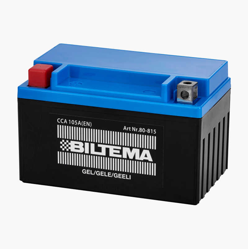 holdall synd Kan beregnes MC-batteri Gel, 12 V, 10 Ah, 150 x 69 x 130 mm - Biltema.dk
