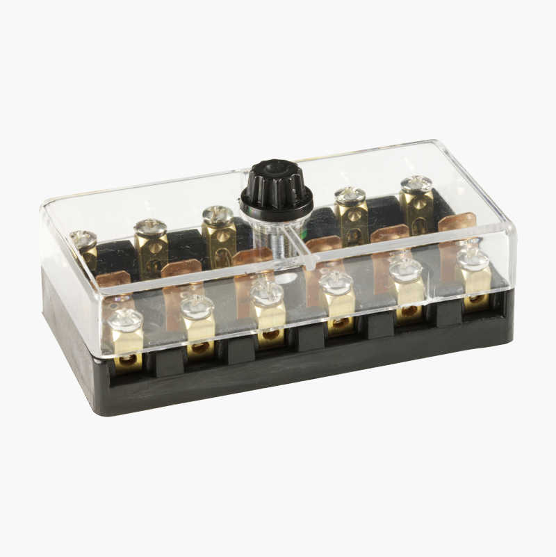 Fuse holder, ceramic fuse, 6-way