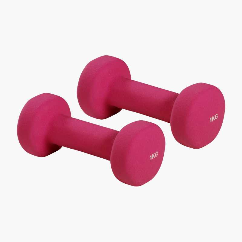 Lifelong  PVC Dumbbells 2 x 2=4kg Weights (Black Color) Fitness