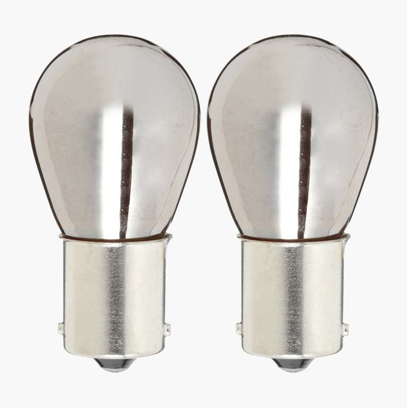 BULB 12V 21W CHROME BAU15S 2PC