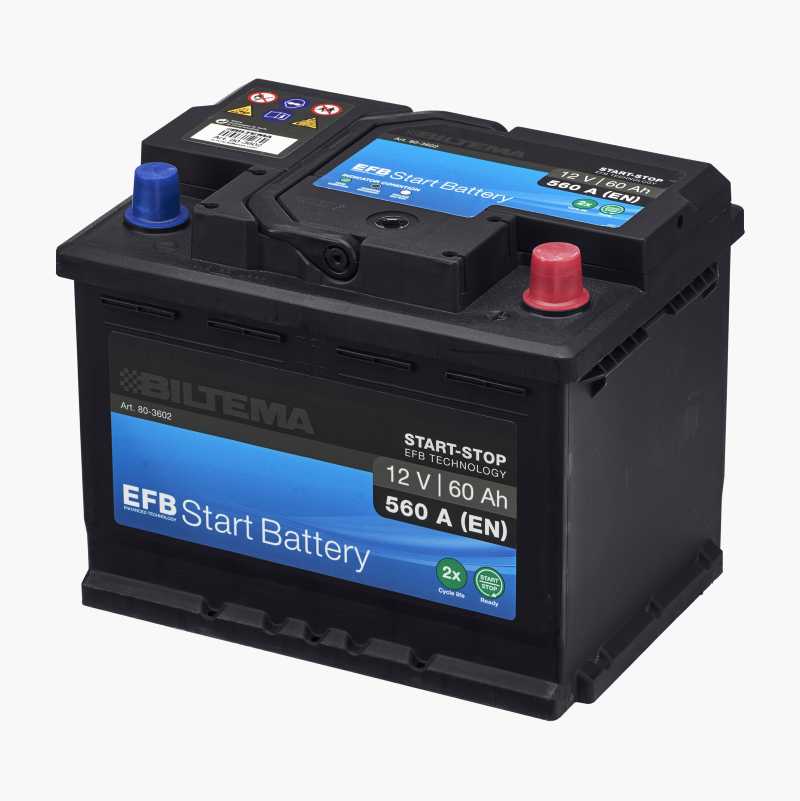Startbatteri Efb 60 Ah Biltema Se