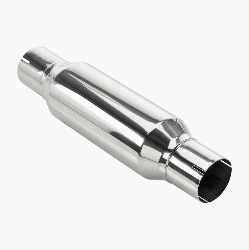 Silencer, stainless steel, 76 mm