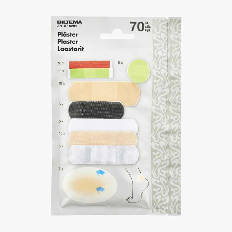 Plasters, family pack, 70-pack - Biltema.se