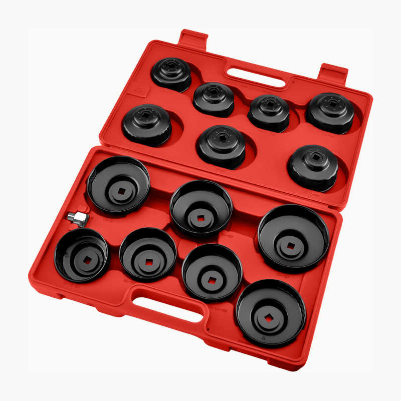 Oil filter removal set, 15 parts