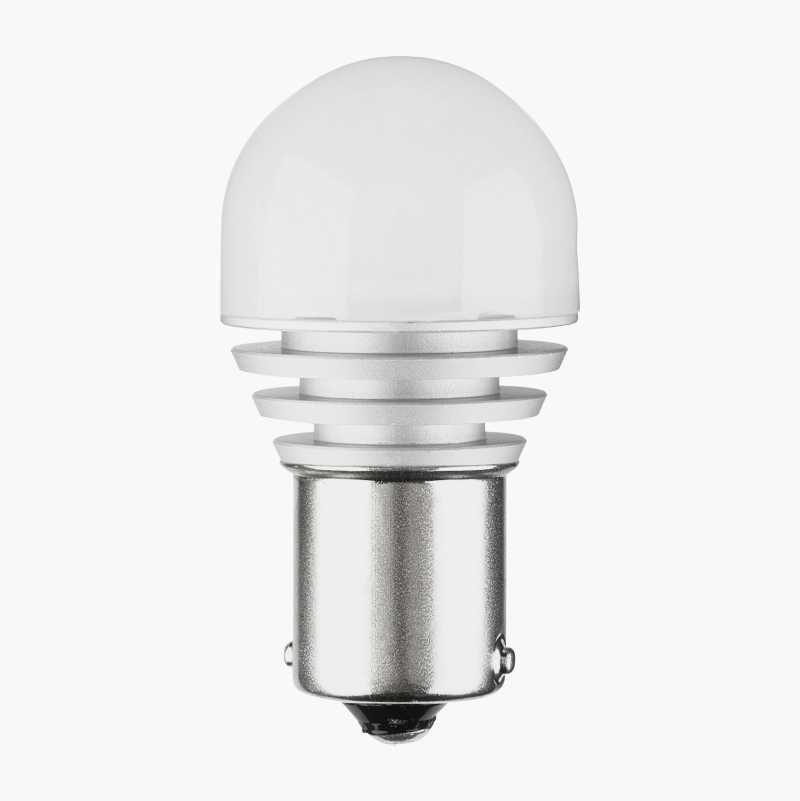 WHITE LED BULBS 12V P21W/BAY15D