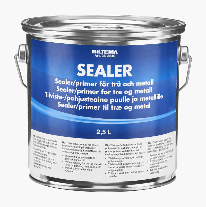 Sealer/primer för trä och metall, 2,5 liter Biltema.fi