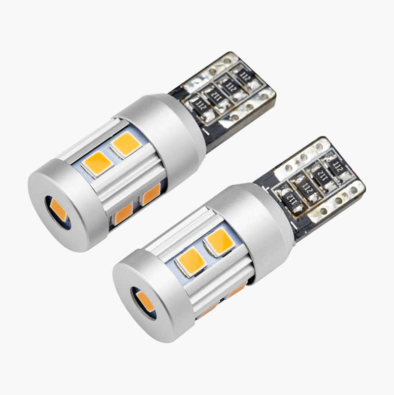  2 x AMPOULES LEDS ORANGE T10 w5w - LED SMD - 5 led- T10  W5W