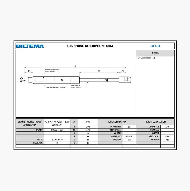 Gas spring, dynamic - Biltema.no