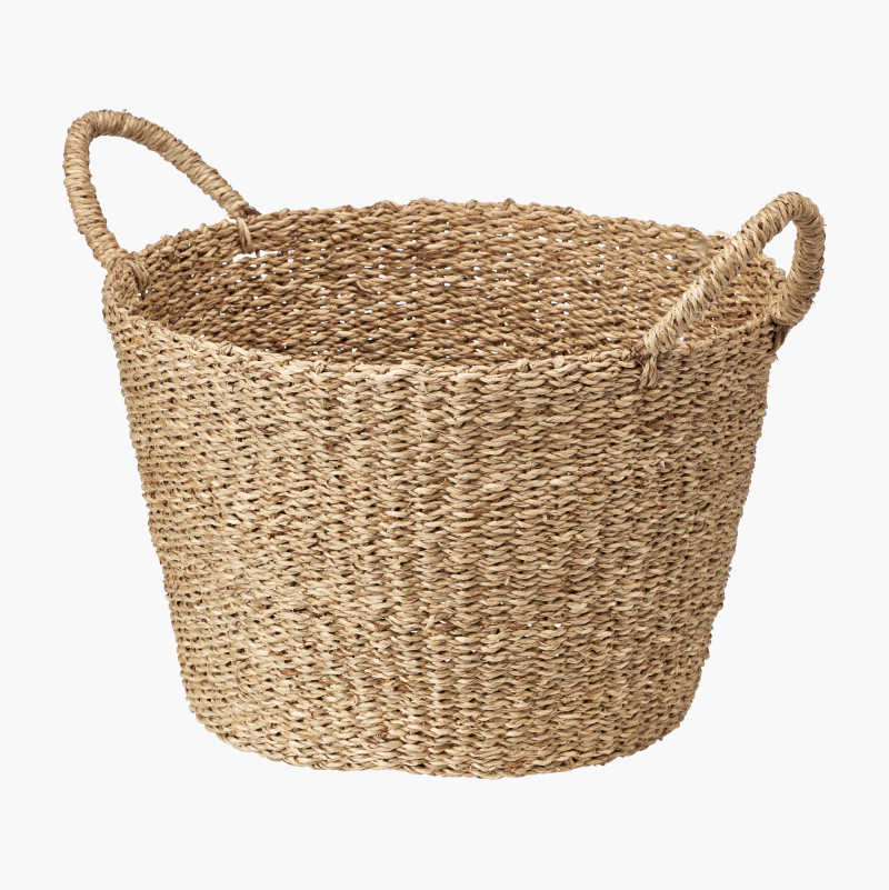 Covered wicker deals baskets