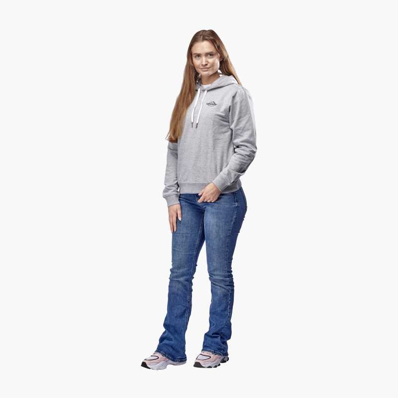 Hoodie, dame, gråmelange - Biltema.no