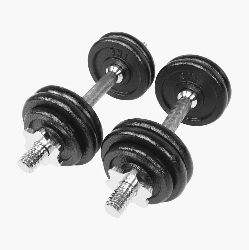 Complete shop dumbbell set