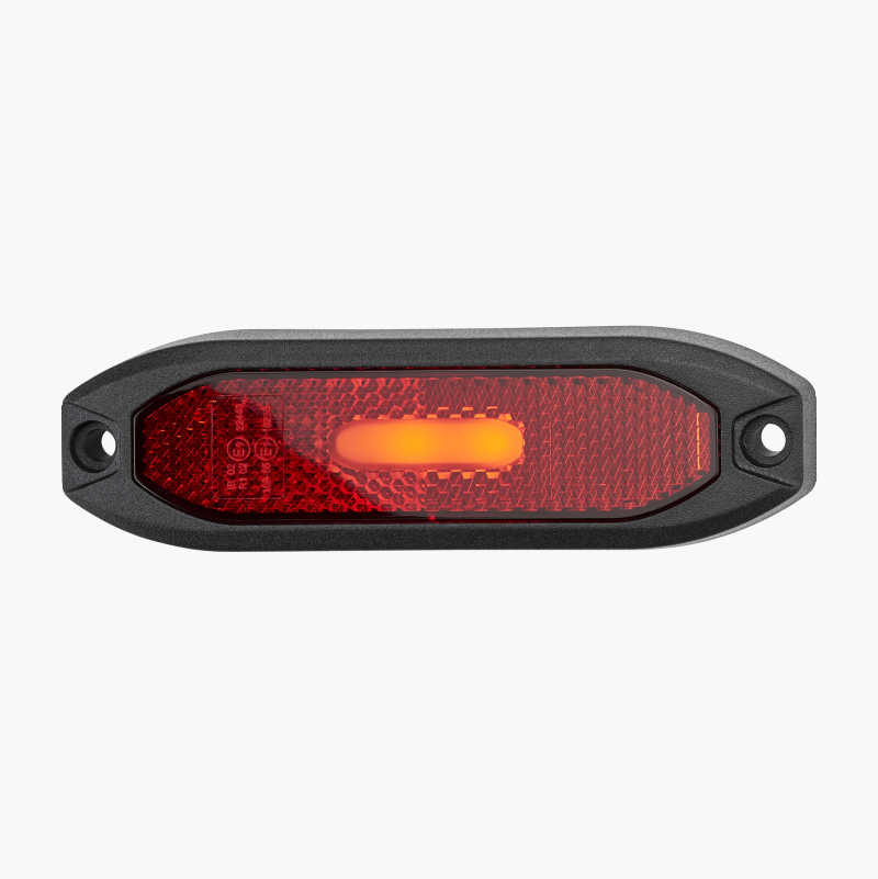 Rear position light and reflector, red, 127 x 38 mm
