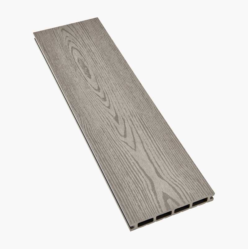 Composite decking, 2800 x 145 x 21 mm, light grey, 0,406 m² Biltema.se