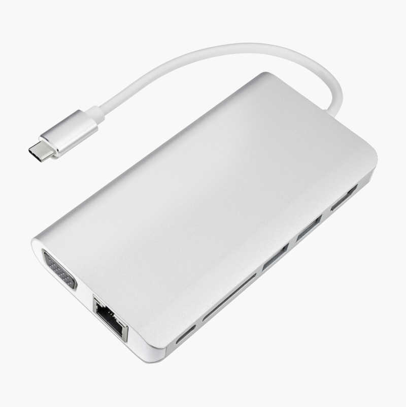 USB Type C-hub med tilslutninger - Biltema.dk