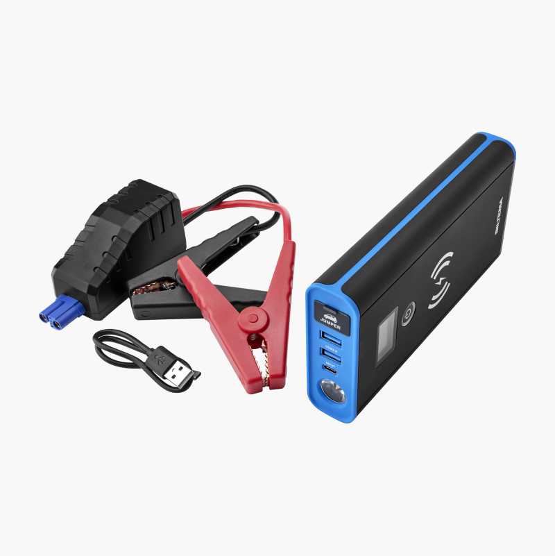 Jump starter 12 V with cordless power bank, 800 A 