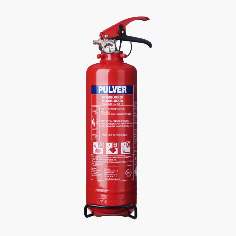 Fire extinguisher powder, ABC, 1 kg Biltema.dk