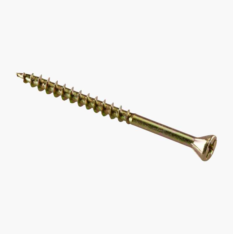 Skirting screw, yellow chromate plated 3.2 x 45 mm Biltema.fi