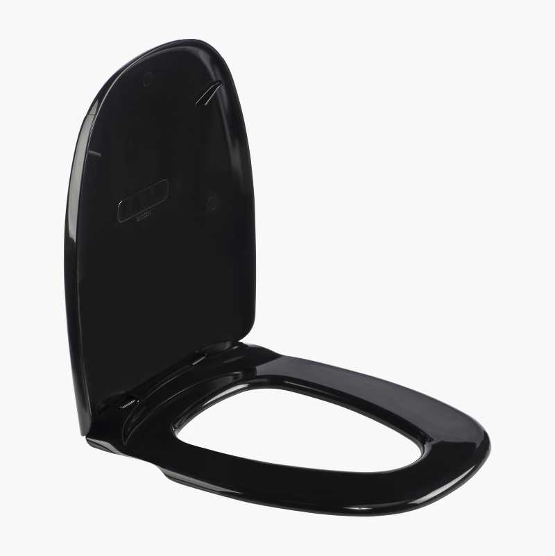 Black and deals silver toilet seat