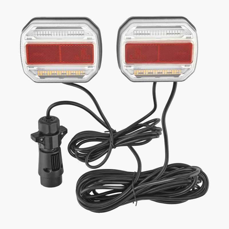 Rear lights with magnetic bracket