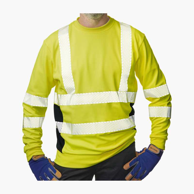 Boys Mens Hi Vis Visibility Reflective Work Wear Long Sleeve Vest Zip Up Jacket