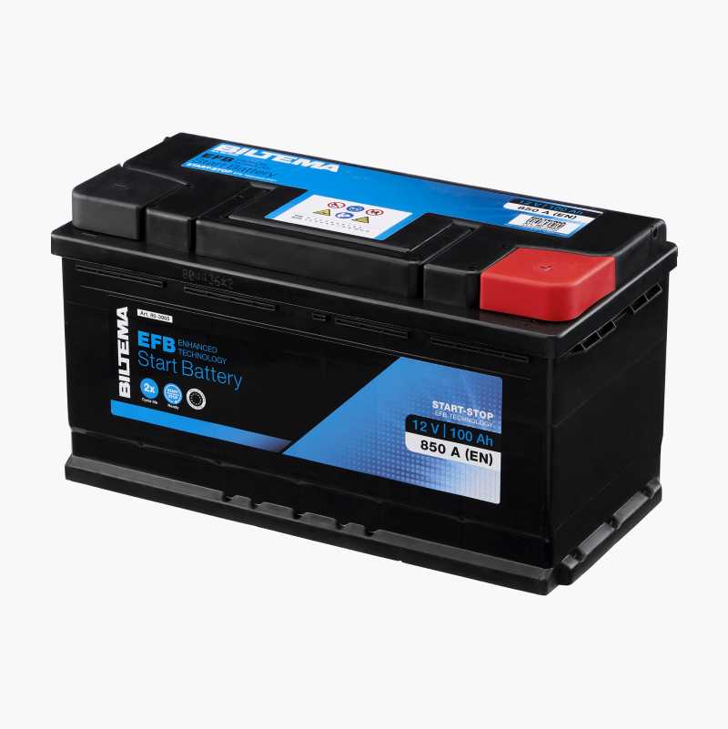 Bilbatteri 100ah Biltema