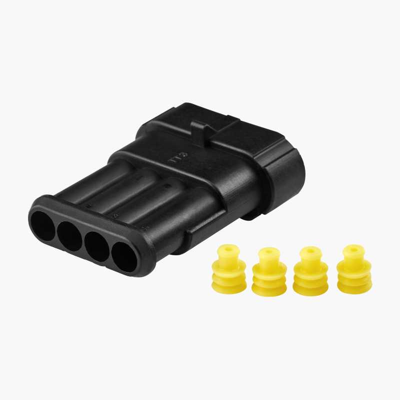 Pin connector housing, 4 pin, 10pack Biltema.no