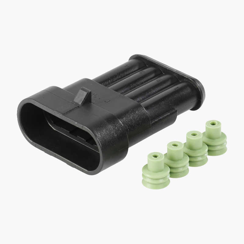 Pin connector housing, 4 pin, 10-pack
