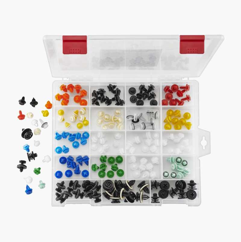 Interior trim clips, universal, 190-pack