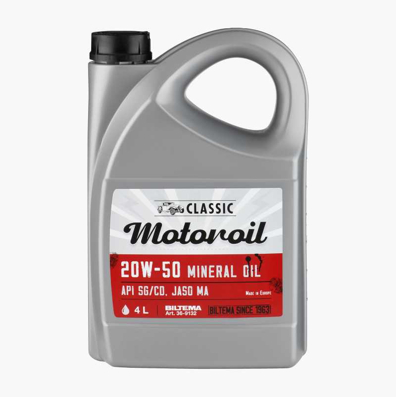 Mineral oil for vintage cars 20W-50, 4 litre