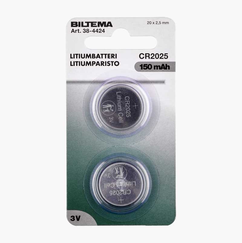 CR2025 Litiumbatteri, 2 stk. - Biltema.dk