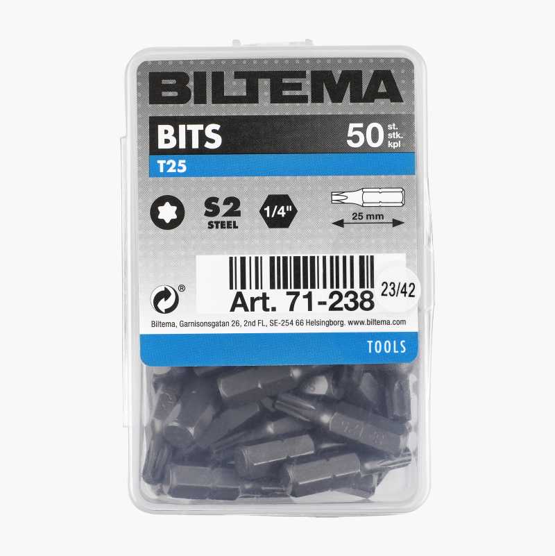 Bit set torx t25 biltema fi
