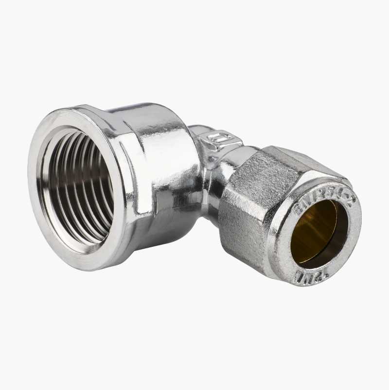 Clamp ring connector, angled, 15 x 1/2