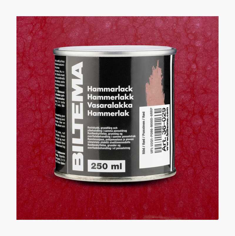 Hammarlack, röd, 250 ml - Biltema.se