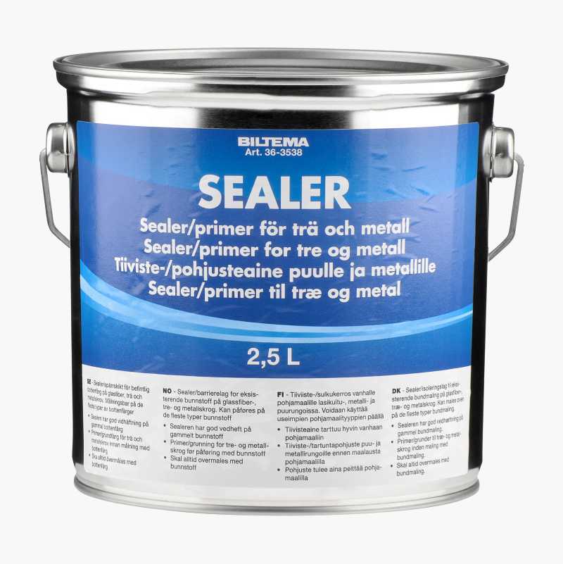 Sealer/primer för trä och metall, 2,5 liter - Biltema.se