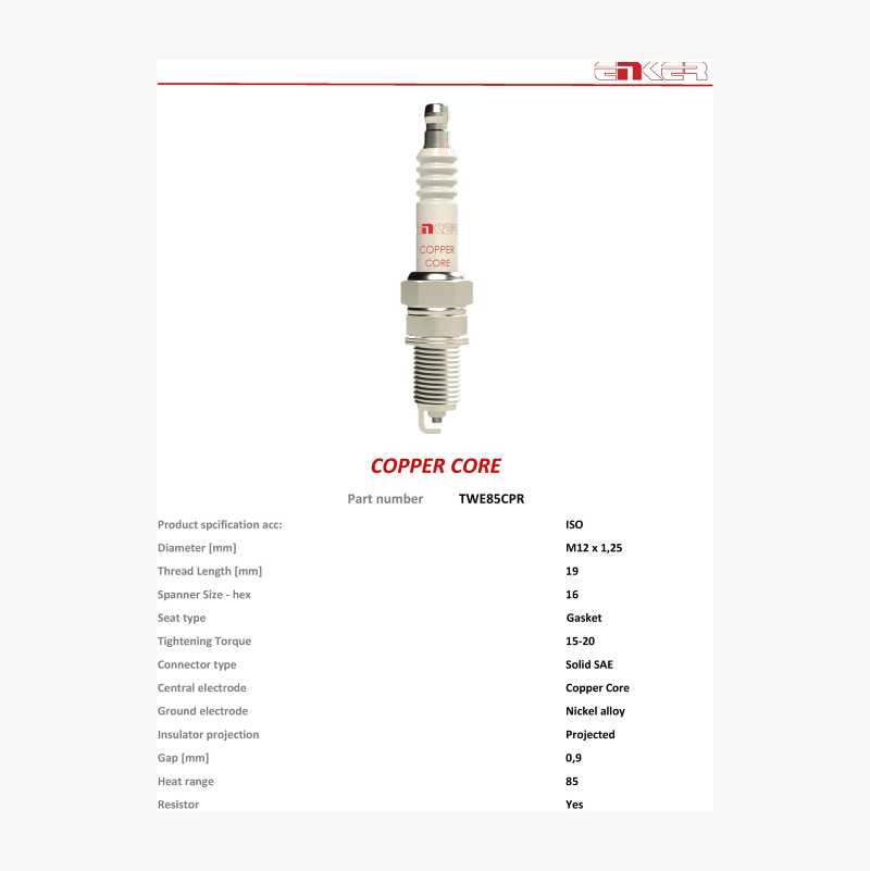 Spark plug TWE85CPR