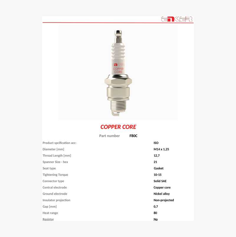Spark plug F80C