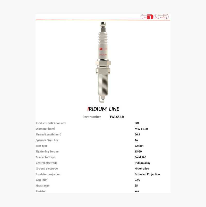 Spark plug TWL65ILR