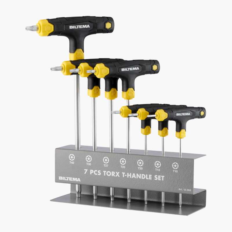 Security Torx keys with T-handle, 7 parts - Biltema.se