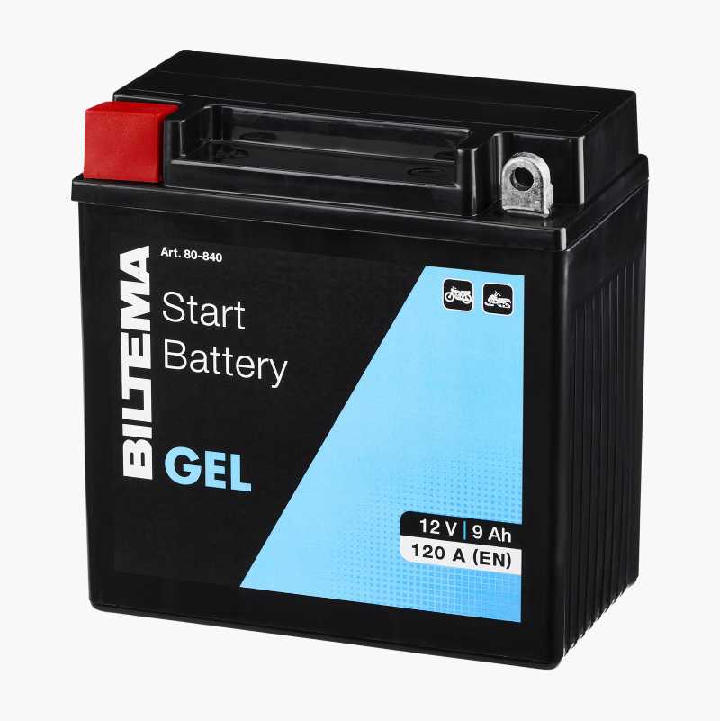 Gel batteries for motorbikes and scooters, 12 V, 9 Ah, 136 x 75 x 141 mm