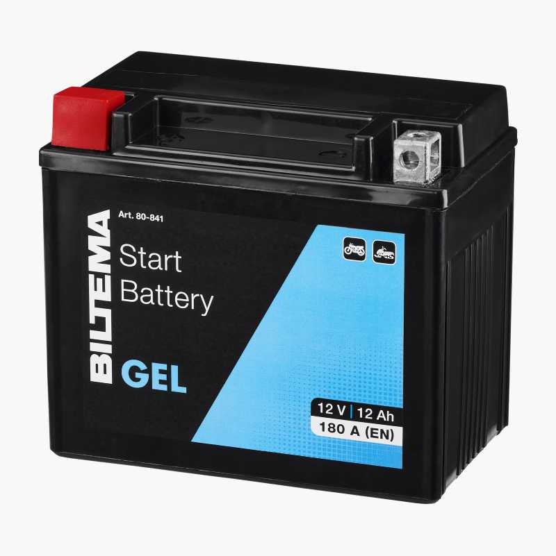 Motorcycle battery Gel, 12 V, 12 Ah, 151 x 87 x 131 mm